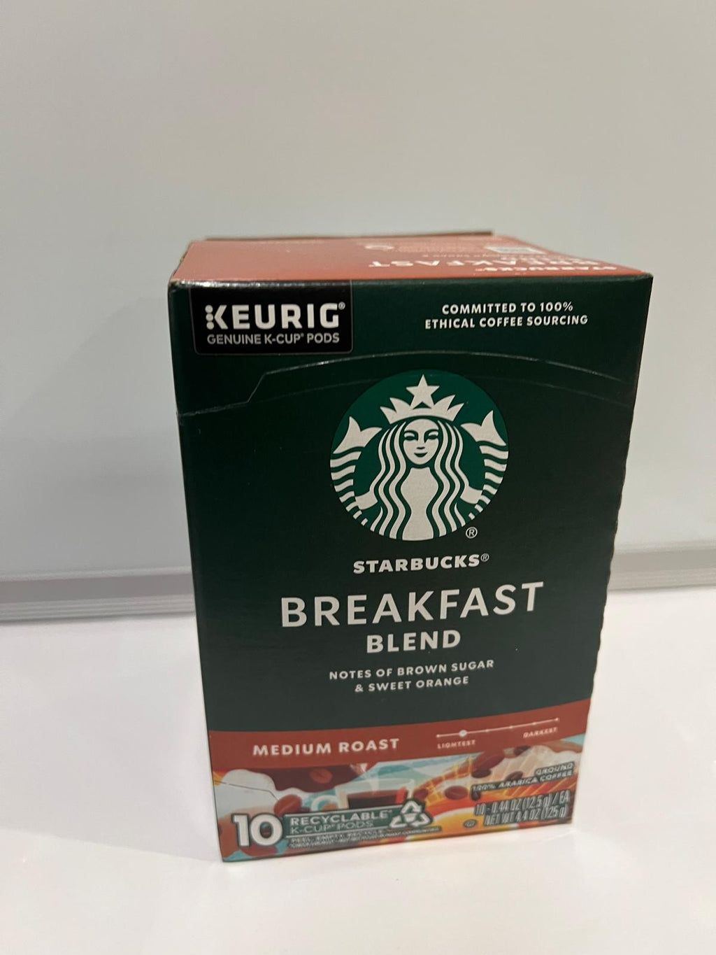 Starbucks Breakfast Blend Notes of Brown Sugar Sweet Orange
