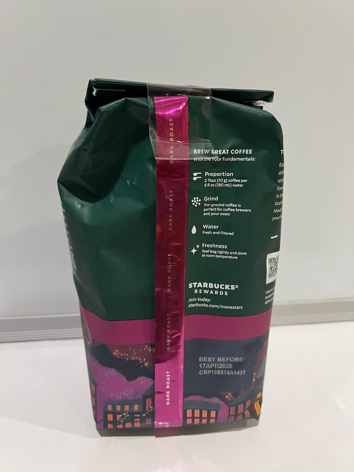 Starbucks French Roast Note of Dark Caramel Sweet Smoke