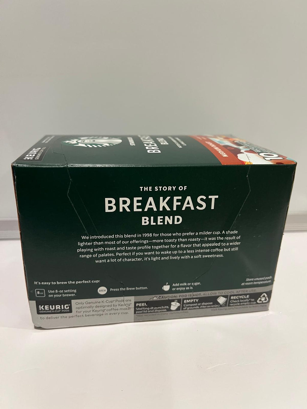 Starbucks Breakfast Blend Notes of Brown Sugar Sweet Orange