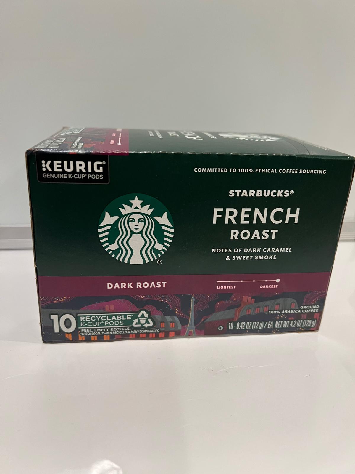 Starbucks French Roast K-cup - Pack of 10 Note of Dark Caramel Sweet Smoke