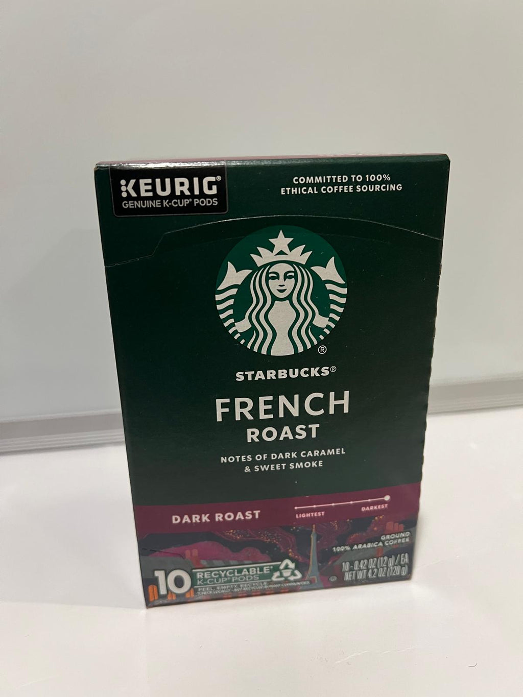 Starbucks French Roast K-cup - Pack of 10 Note of Dark Caramel Sweet Smoke